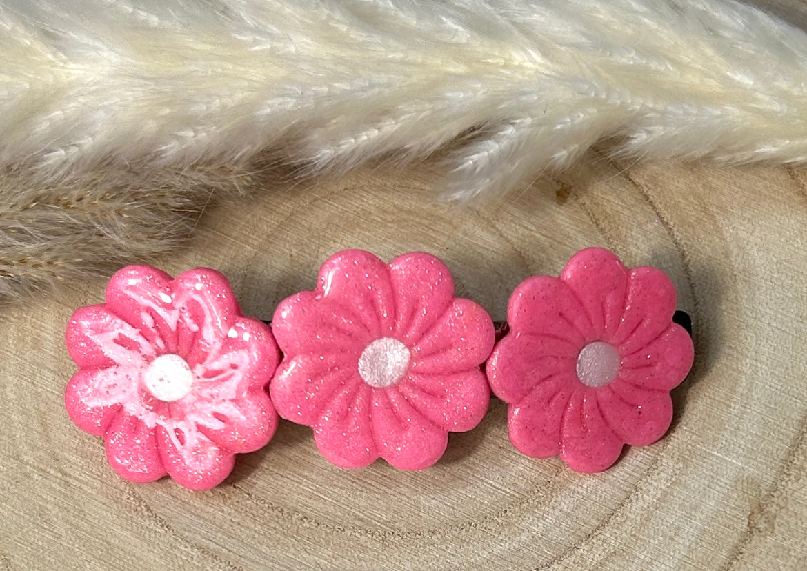Grandes Barrettes Fleurs