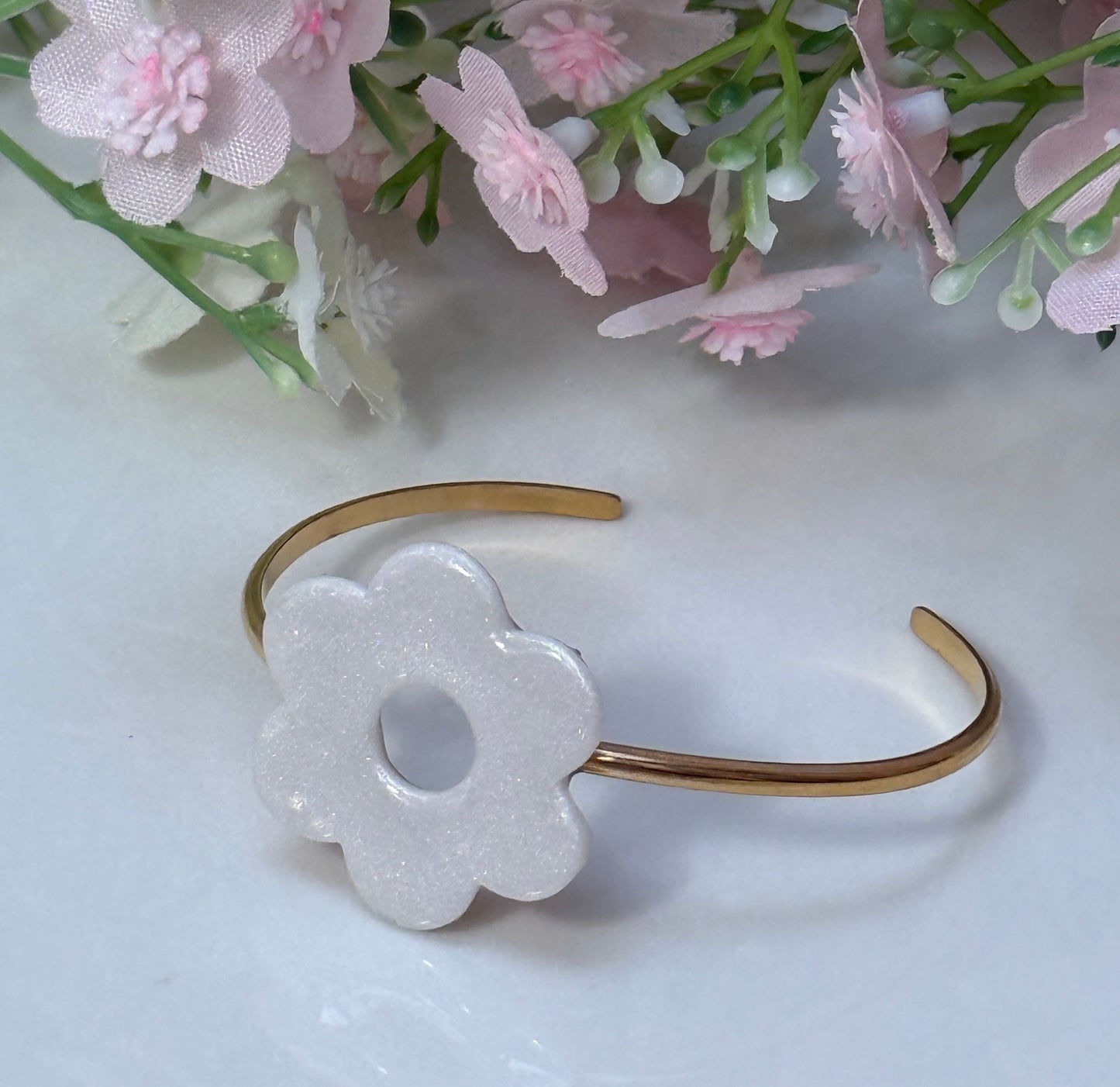 Bracelet jonc Fleur