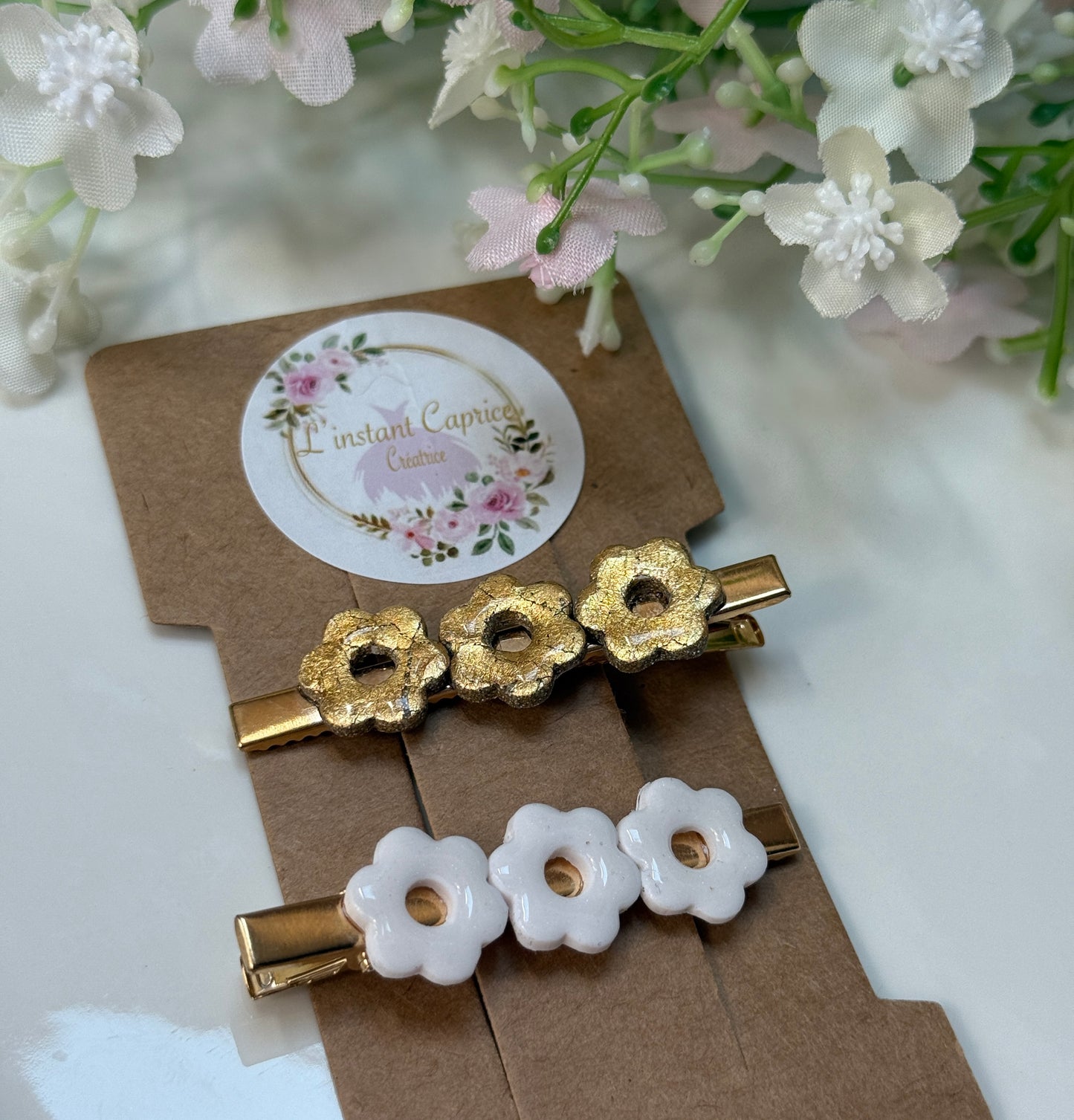 Barrettes Pince Crabe Petites Fleurs