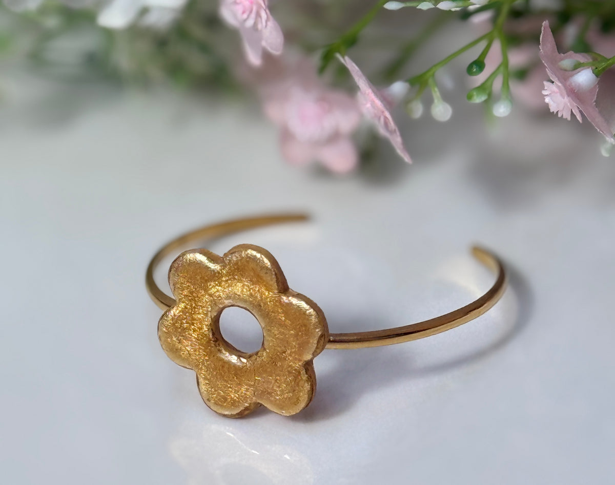 Bracelet jonc Fleur