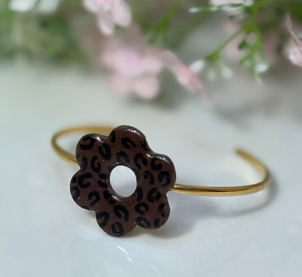 Bracelet jonc Fleur
