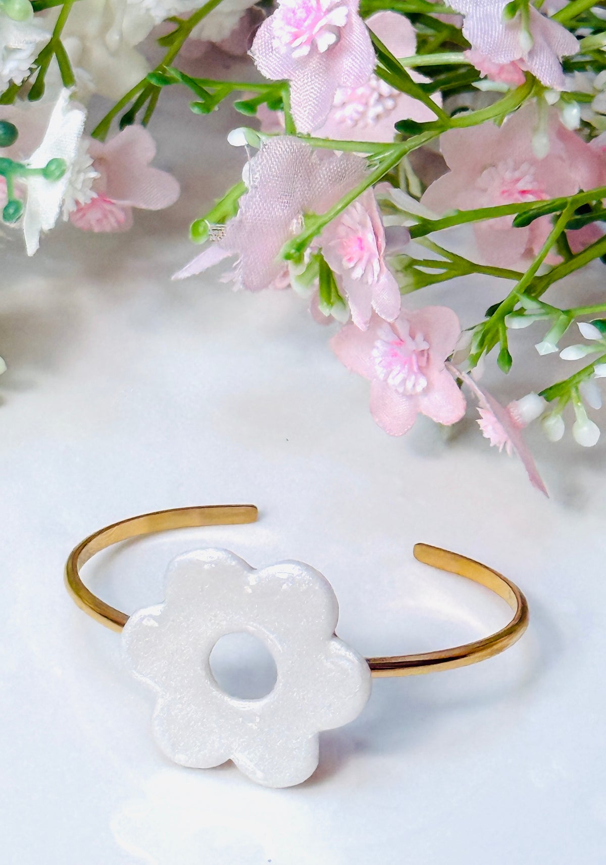 Bracelet jonc Fleur