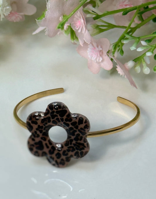 Bracelet jonc Fleur