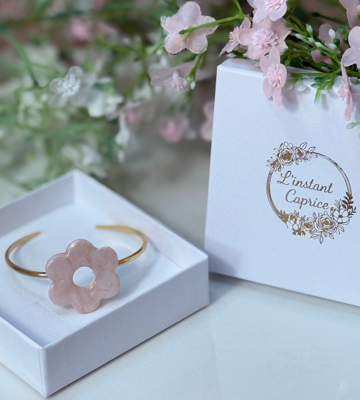 Bracelet jonc Fleur