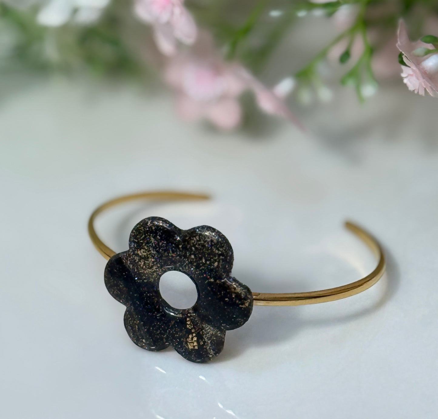 Bracelet jonc Fleur