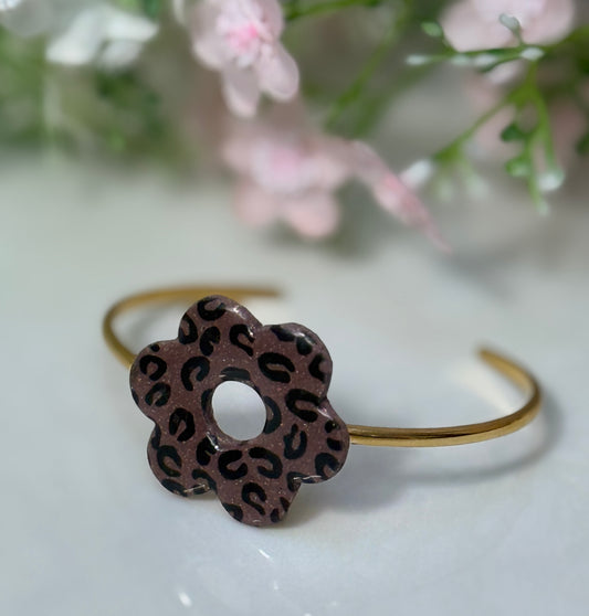 Bracelet jonc Fleur