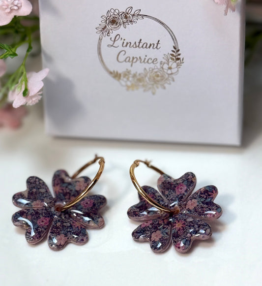 Créoles Fleur Maxi