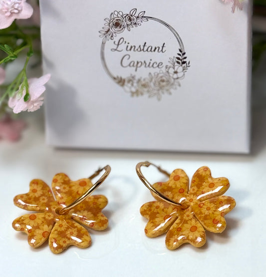 Créoles Fleur Maxi