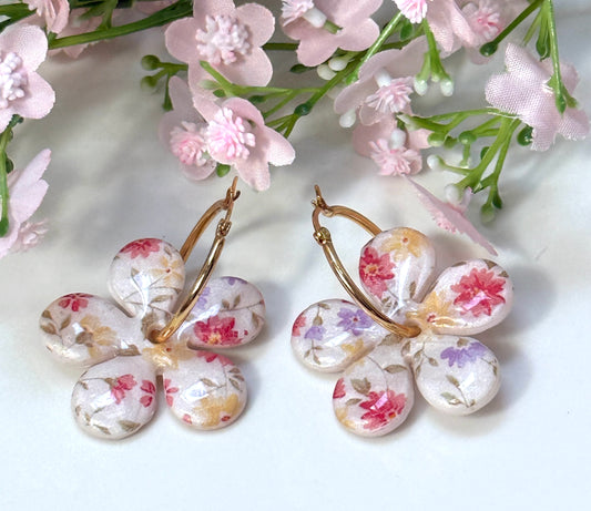 Créoles Fleur Maxi