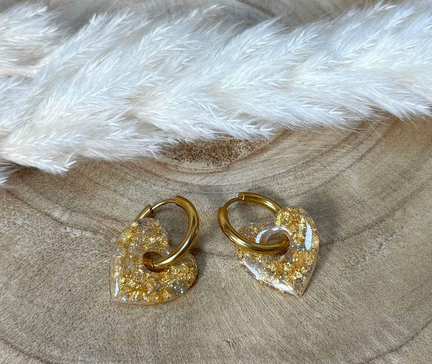 Petit Coeur Résine et Paillette