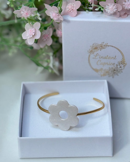 Bracelet jonc Fleur