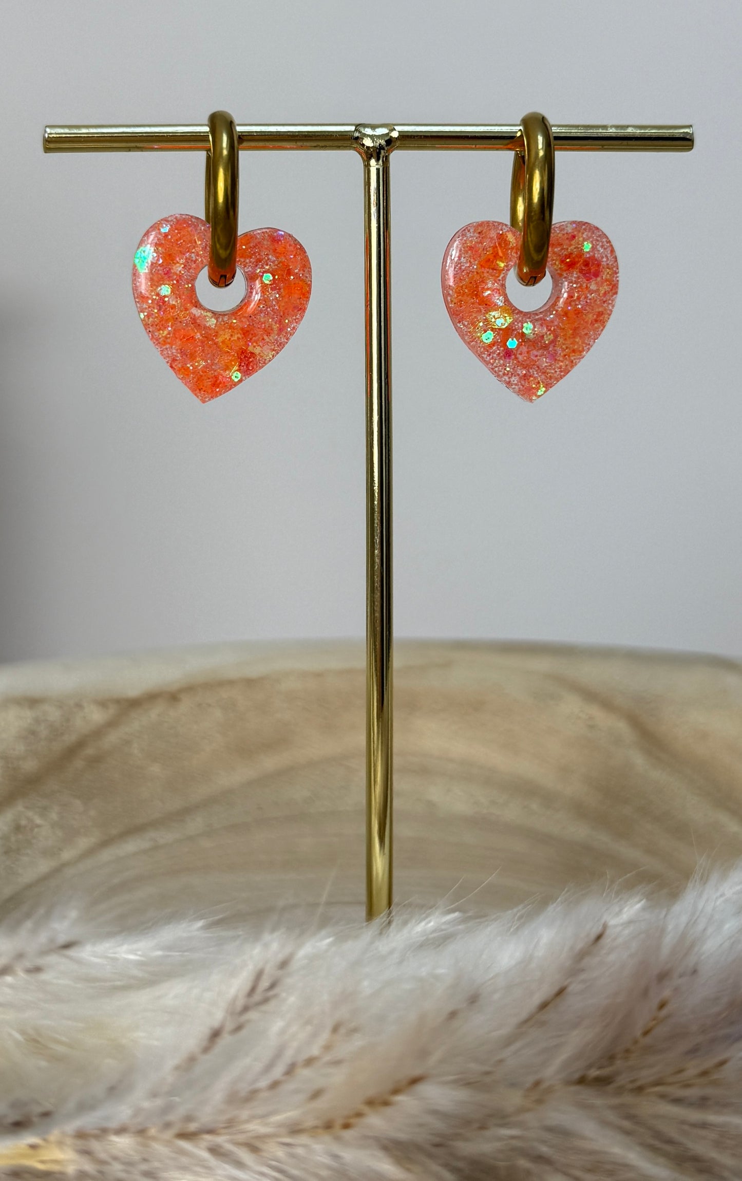 Petit Coeur Résine et Paillette