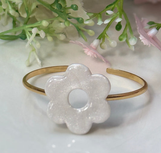 Bracelet jonc Fleur