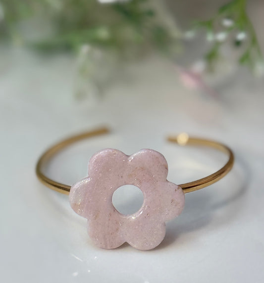 Bracelet jonc Fleur