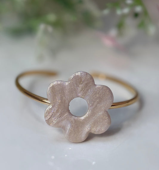 Bracelet jonc Fleur