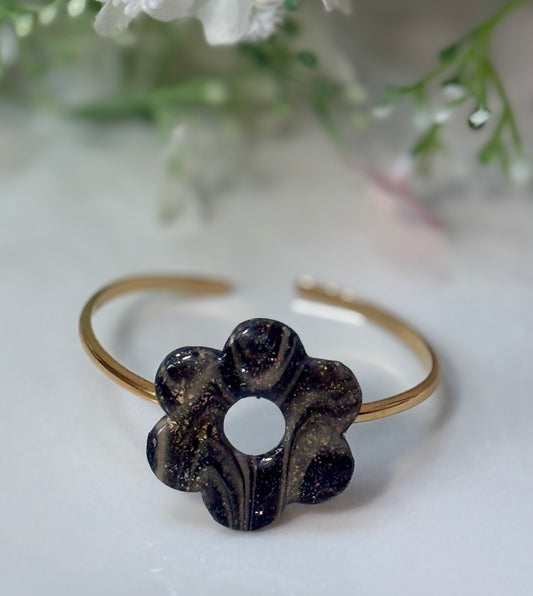 Bracelet jonc Fleur