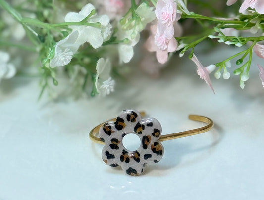 Bracelet jonc Fleur