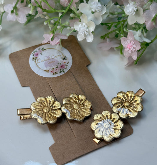 Barrettes Pince Crabe Petites Fleurs