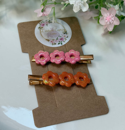 Barrettes Pince Crabe Petites Fleurs