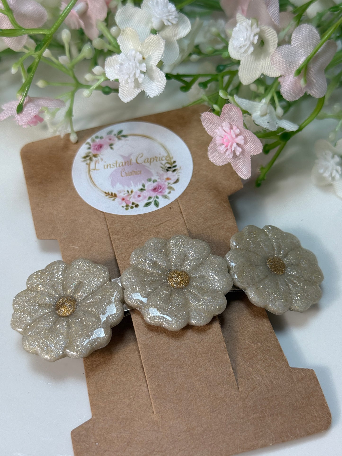 Grandes Barrettes Fleurs