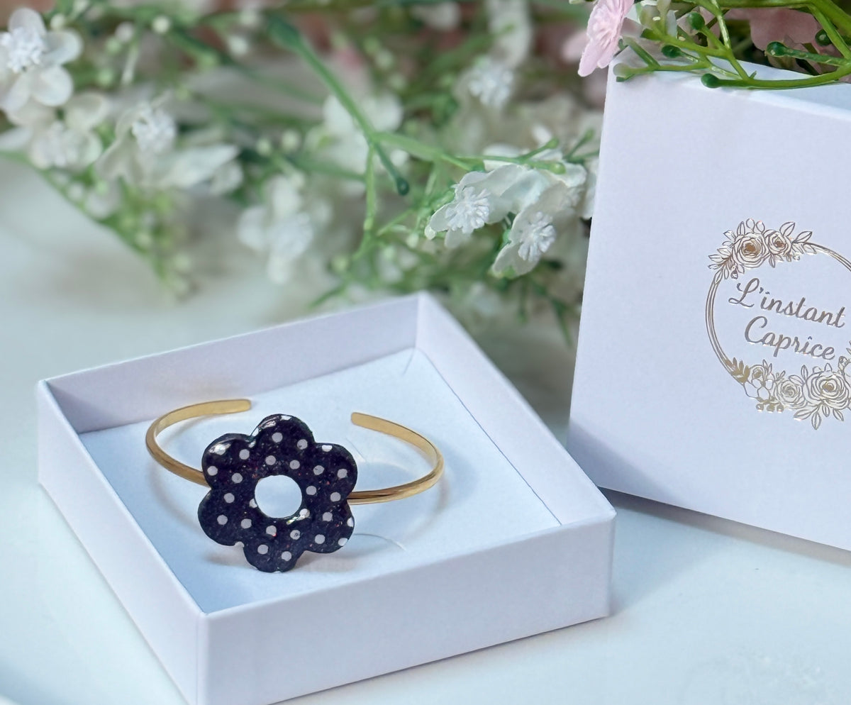 Bracelet jonc Fleur