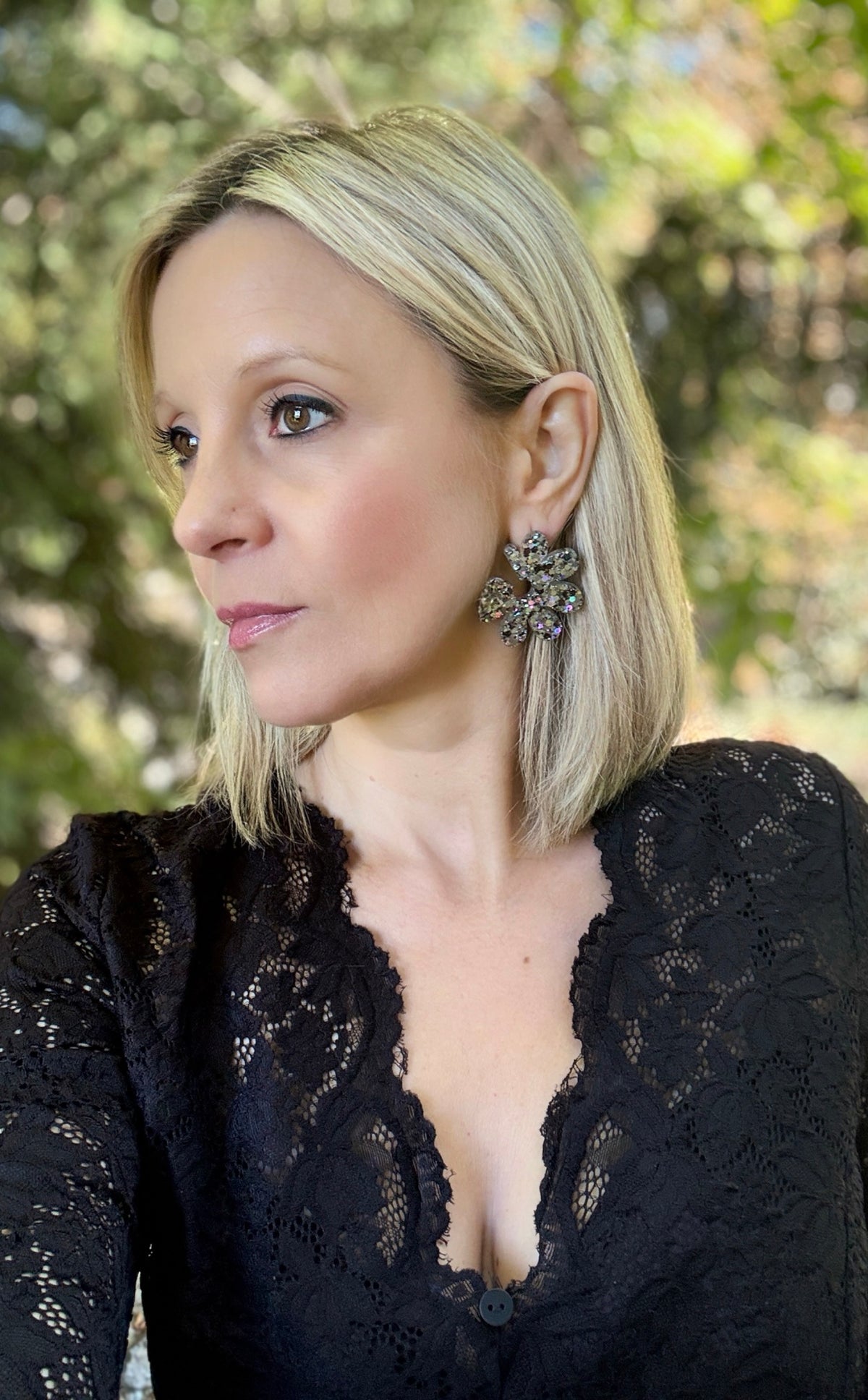 Boucle Maxi Résine et Paillette