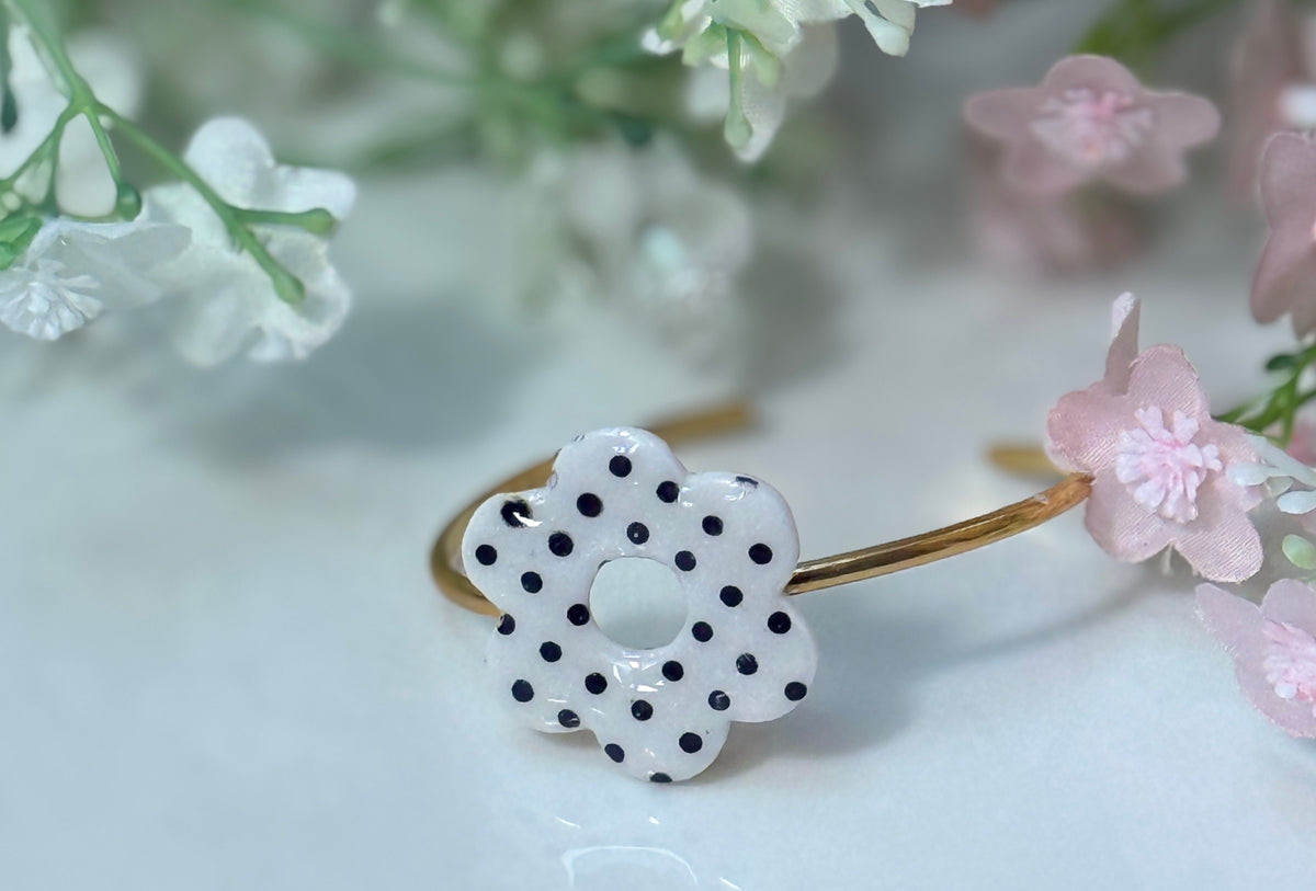 Bracelet jonc Fleur