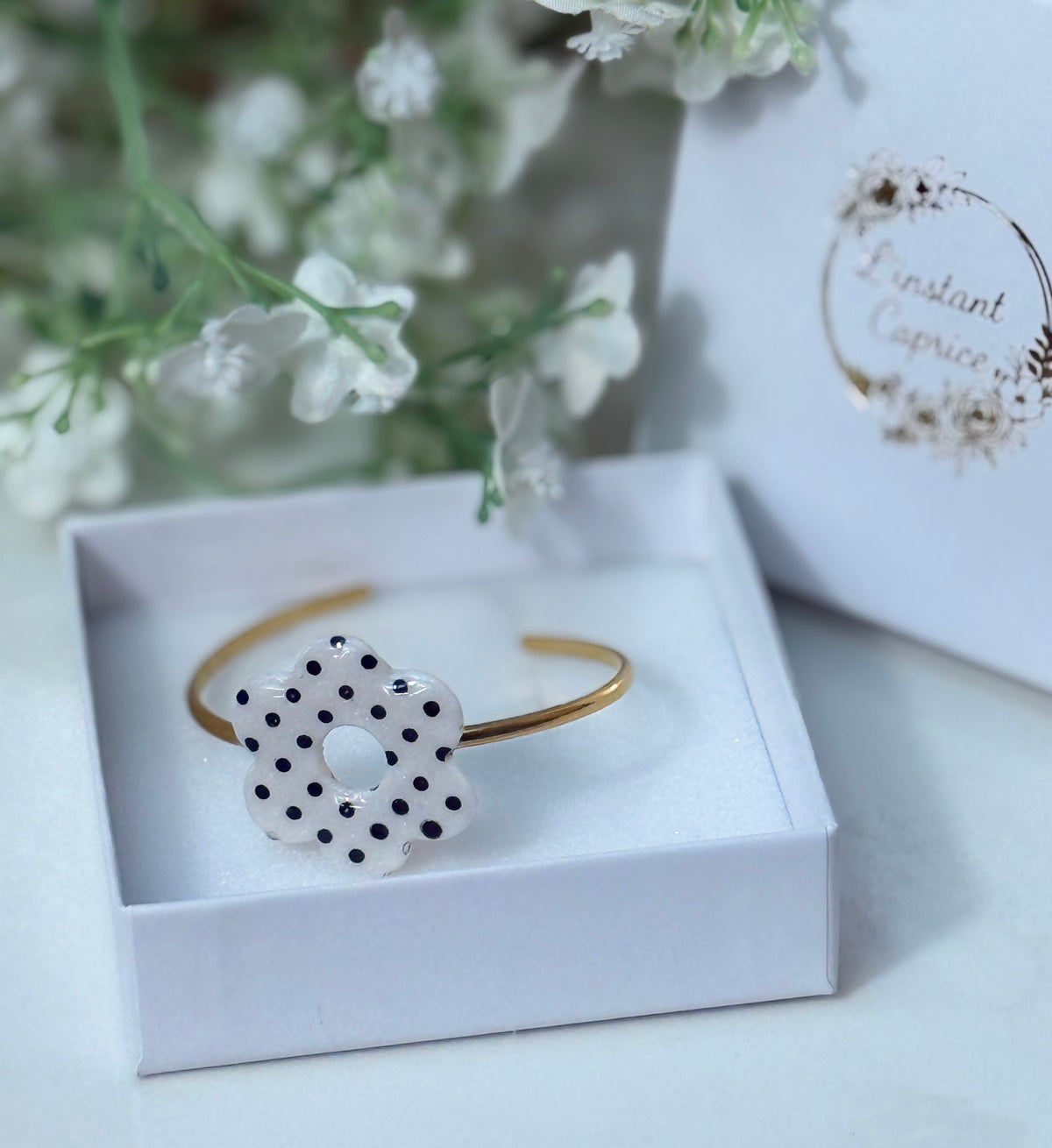 Bracelet jonc Fleur