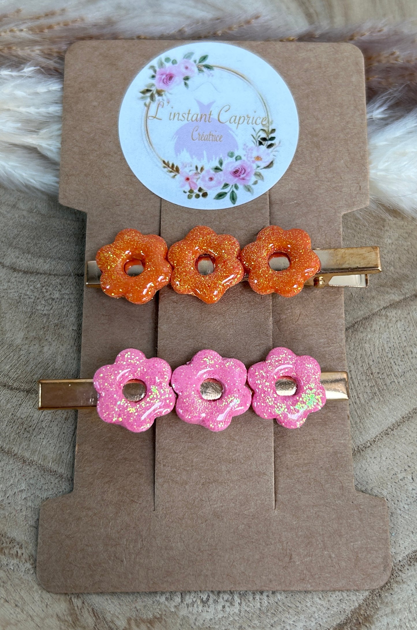 Barrettes Pince Crabe Petites Fleurs