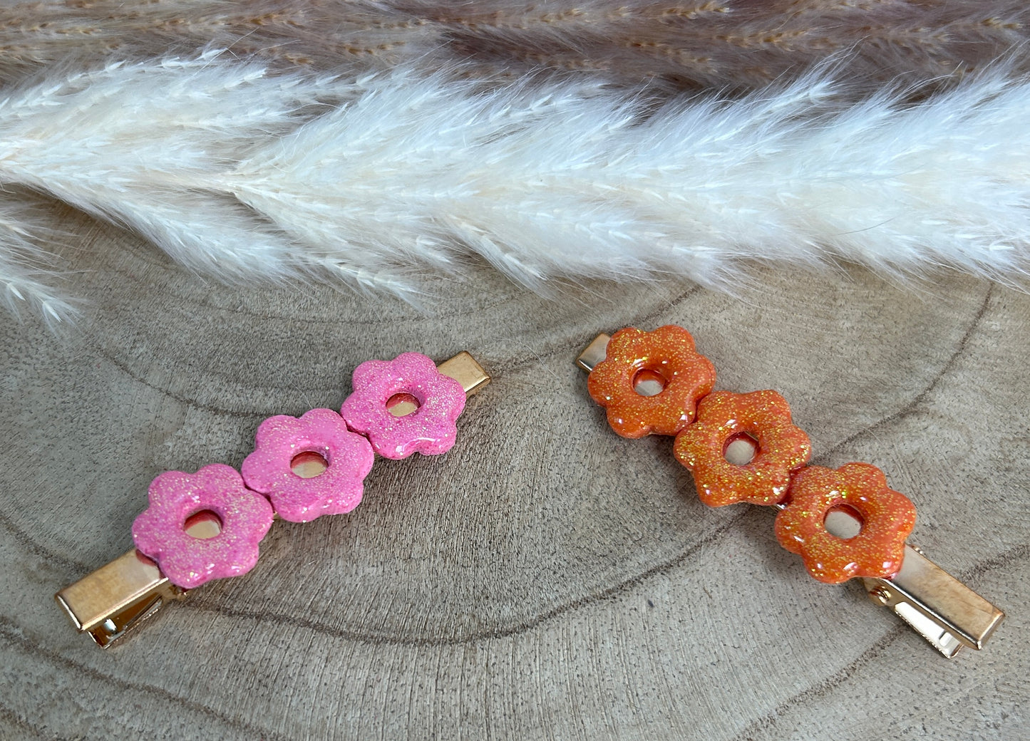 Barrettes Pince Crabe Petites Fleurs