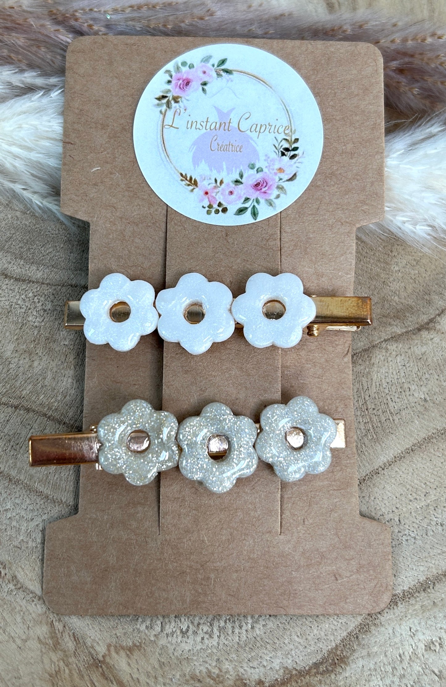 Barrettes Pince Crabe Petites Fleurs